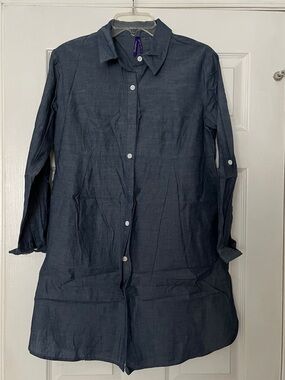 Seraphine Maternity Chambray Dress